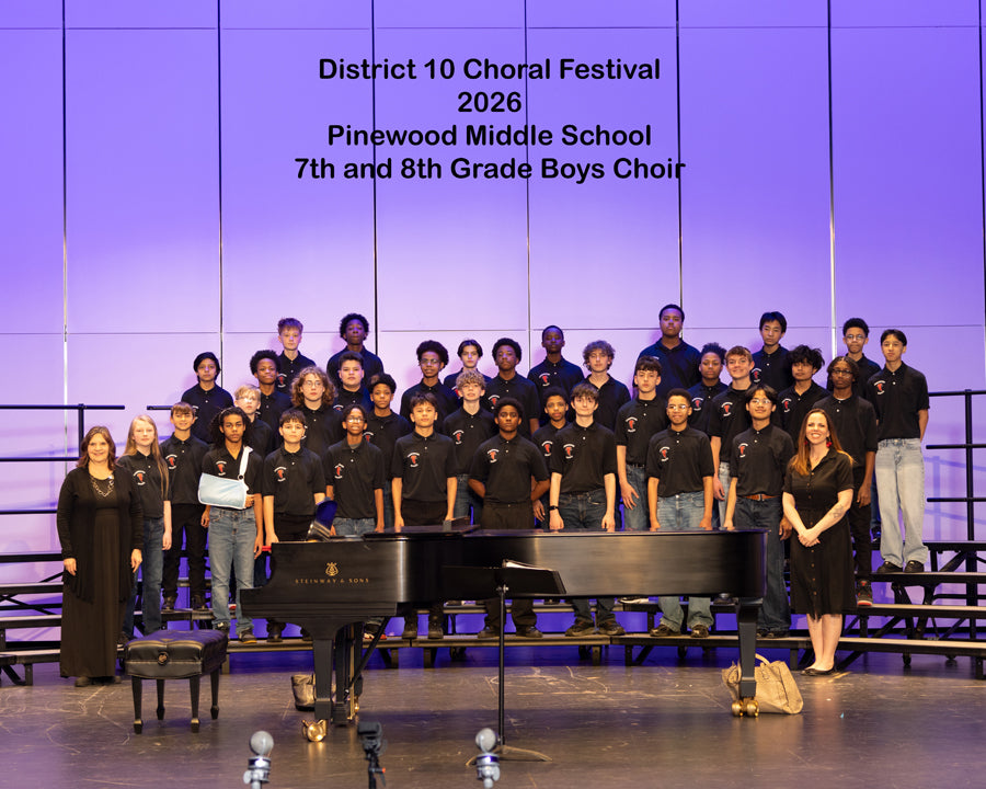 Pinewood Middle School 7th 8th Grade boys choir