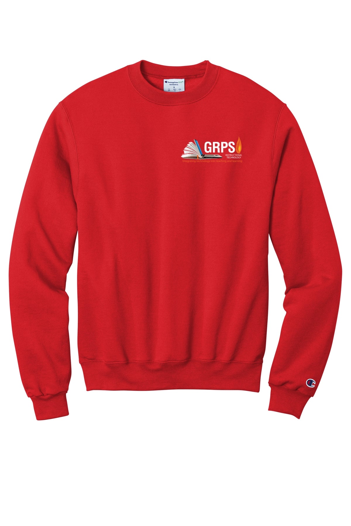 Instructional Technology Champion® Powerblend® Crewneck Sweatshirt White Logo