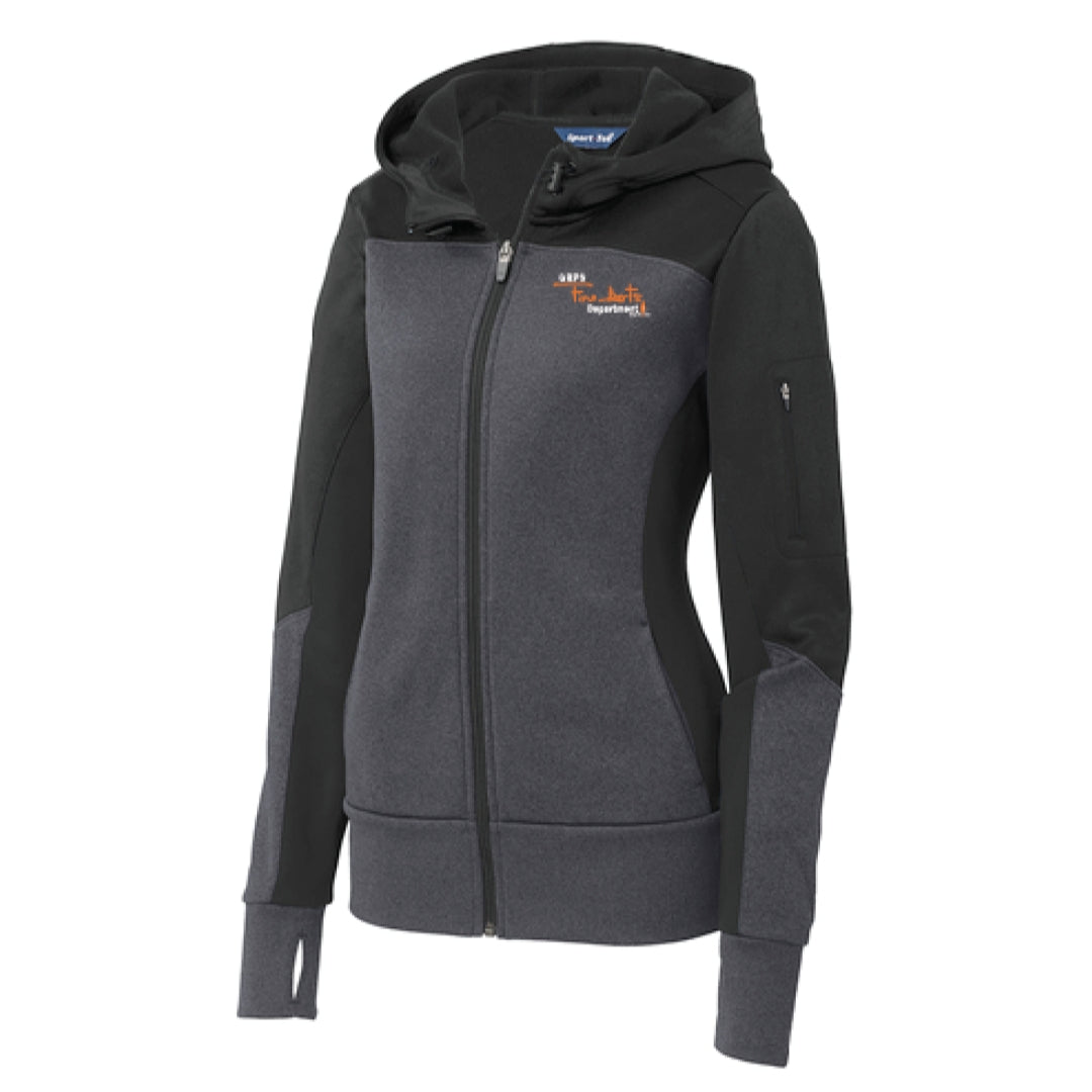GRPS Arts Script Ladies Colorblock Full-Zip Hooded