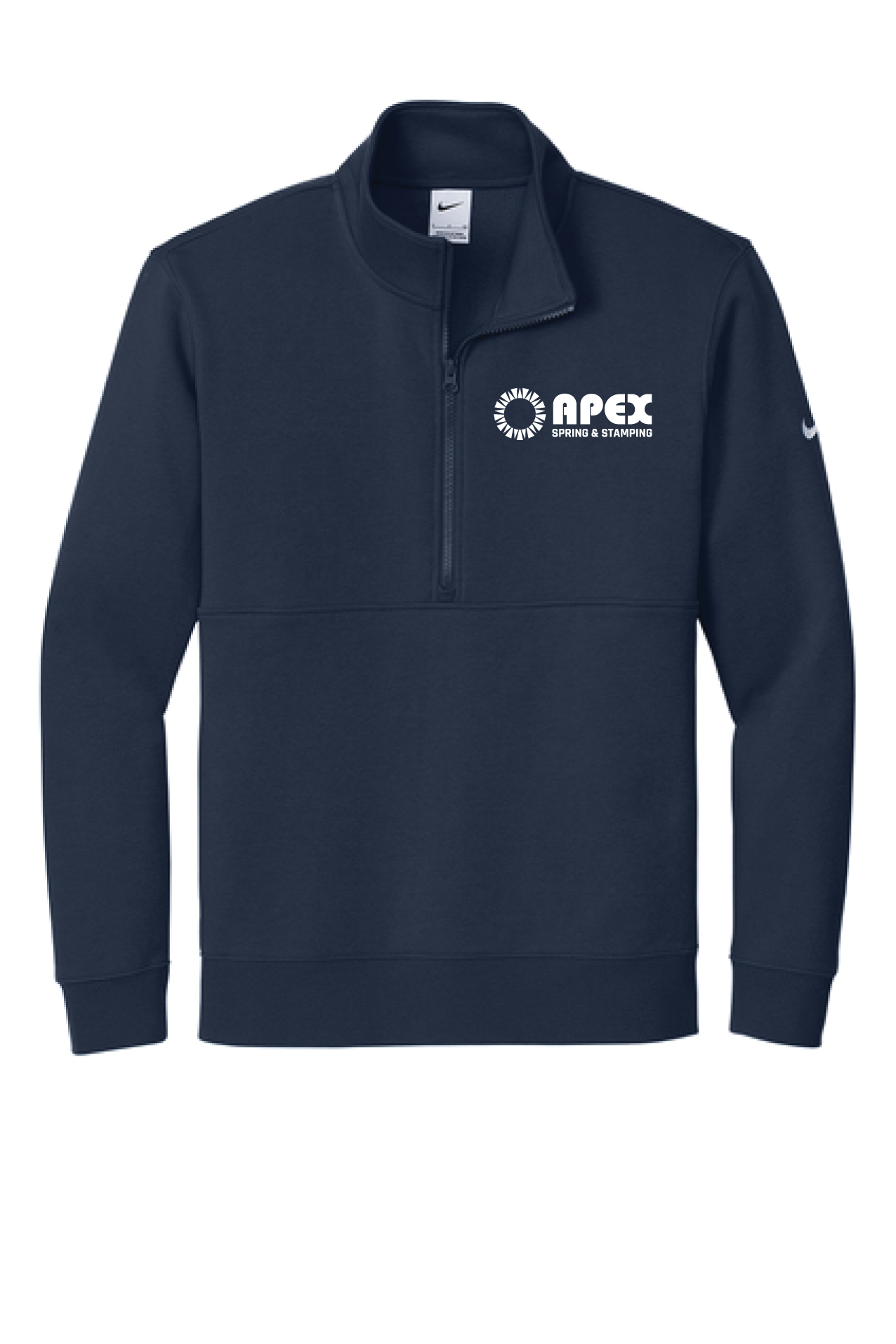 Apex-Nike Club Fleece Sleeve Swoosh 1/2-Zip