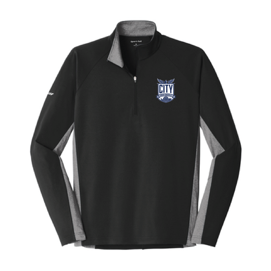 City High Sport-Wick® Stretch Contrast 1/4-Zip