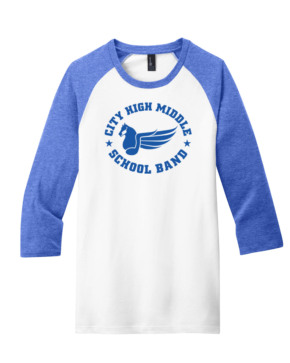 City High Middle Band Heathered Raglan (baseball tee)