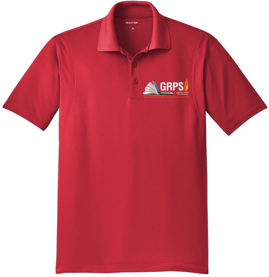 Instructional Technology Sport Wick Polo WHITE LOGO MENS AND WOMENS