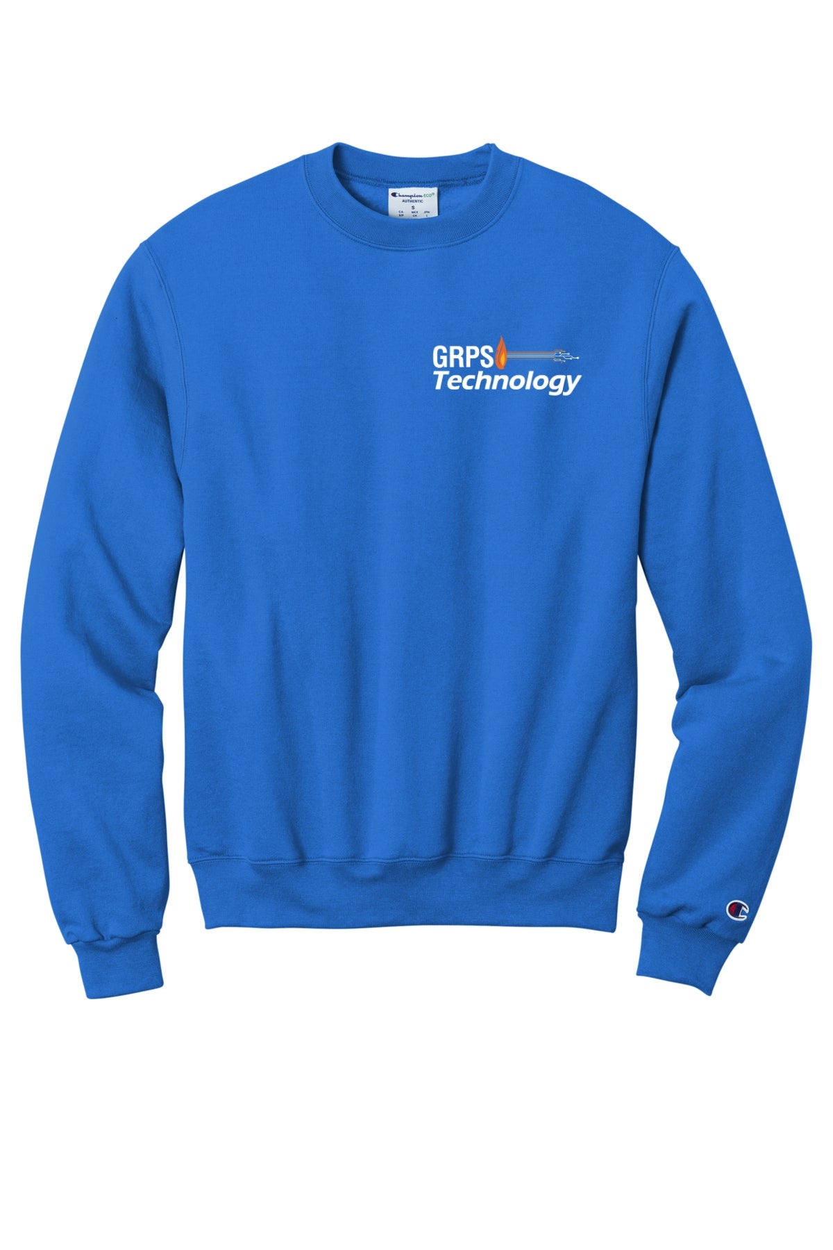 MIS-Technology Champion® Powerblend® Crewneck Sweatshirt WHITE LOGO