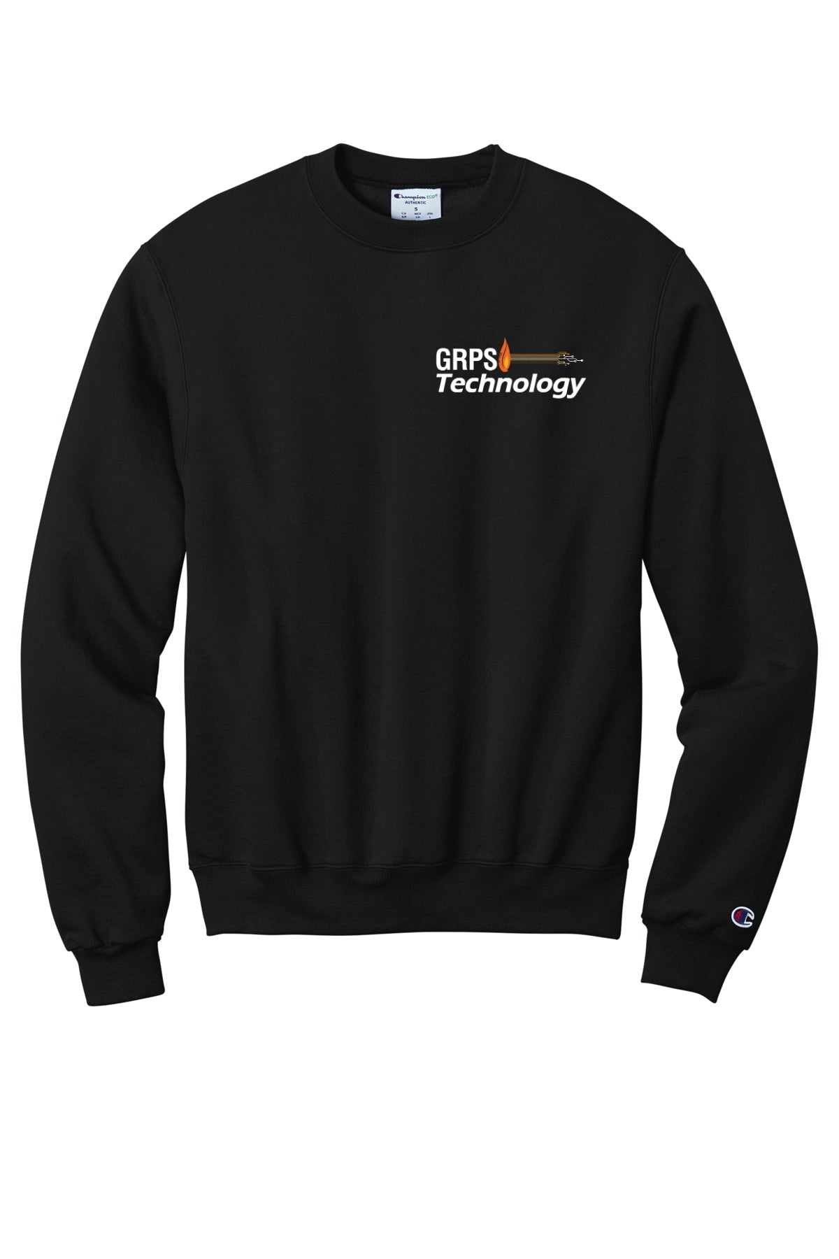 MIS-Technology Champion® Powerblend® Crewneck Sweatshirt WHITE LOGO