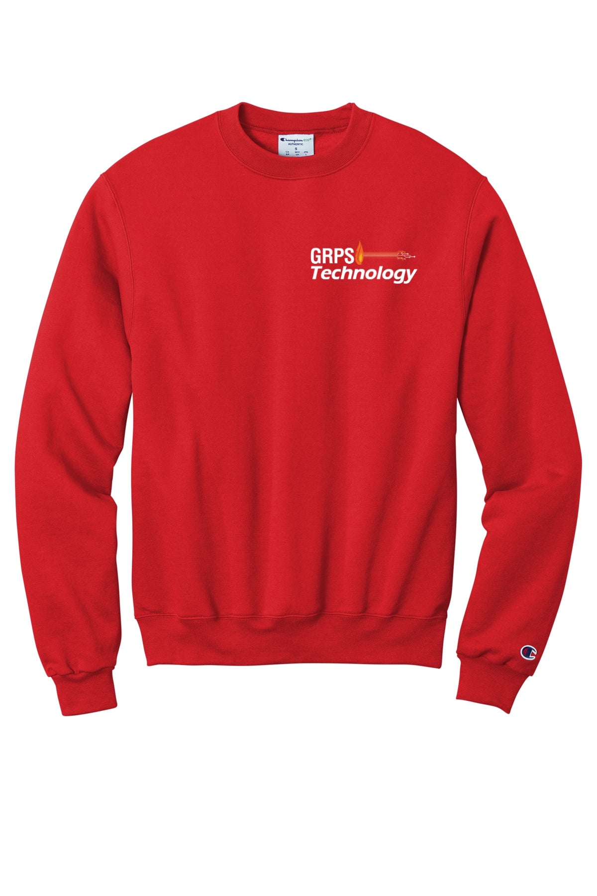 MIS-Technology Champion® Powerblend® Crewneck Sweatshirt WHITE LOGO