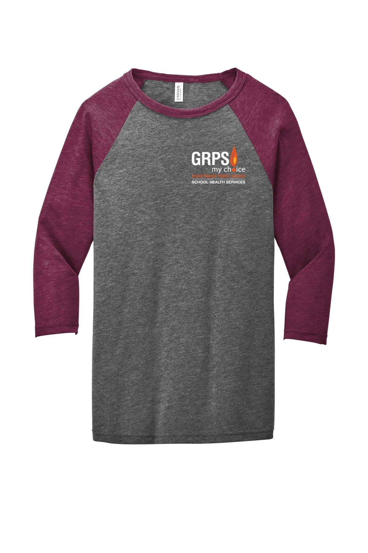 GRPS HEALTH SERVICES Unisex 3/4-Sleeve Baseball Tee