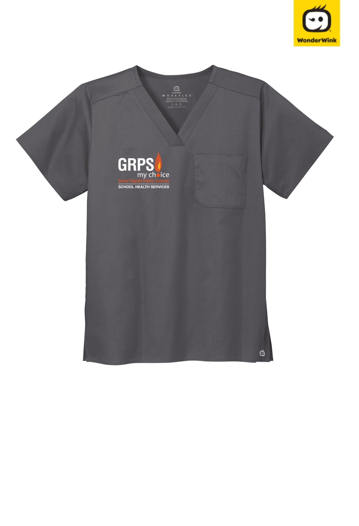 Unisex WorkFlex™ Chest Pocket V-Neck Top