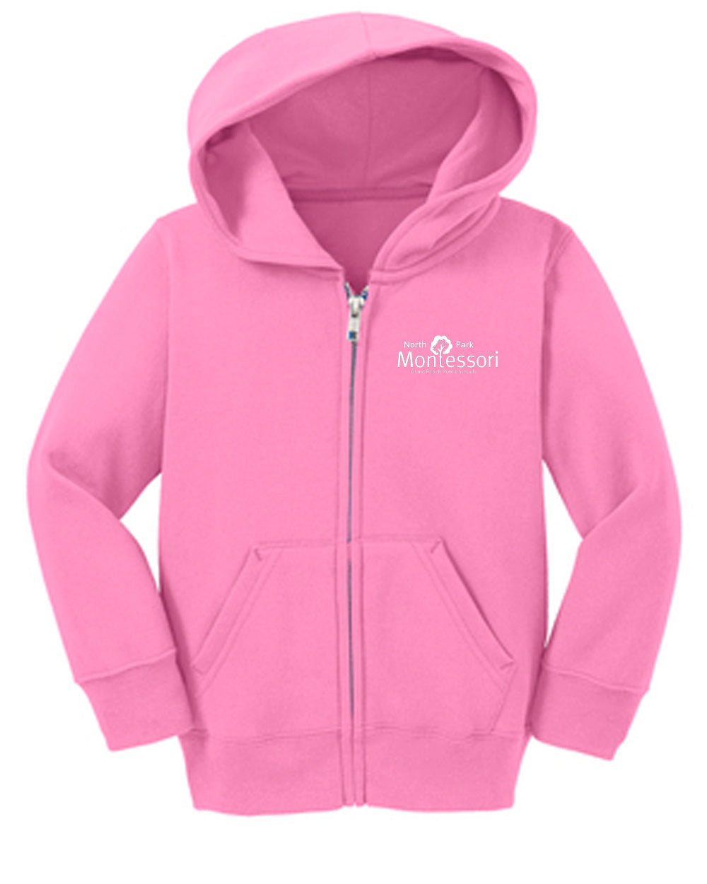 North Park Montessori Toddler Fleece Full-Zip Hooded Sweatshirt