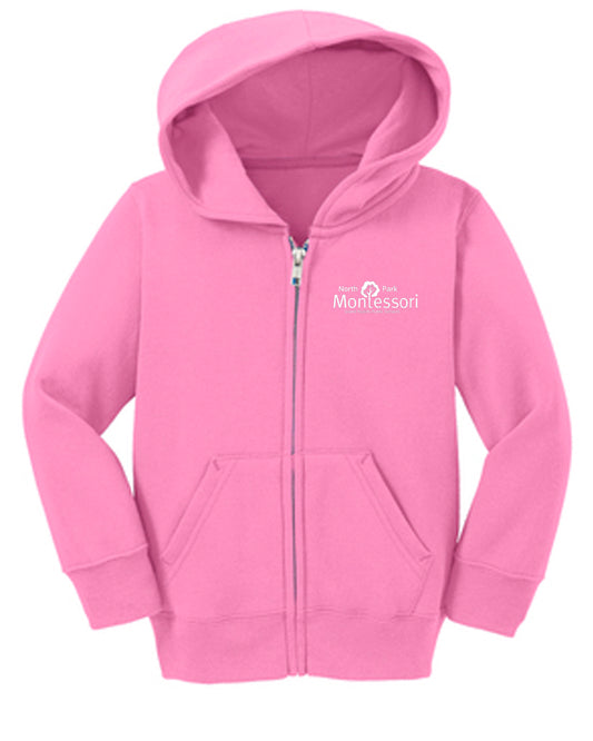 North Park Montessori Toddler Fleece Full-Zip Hooded Sweatshirt