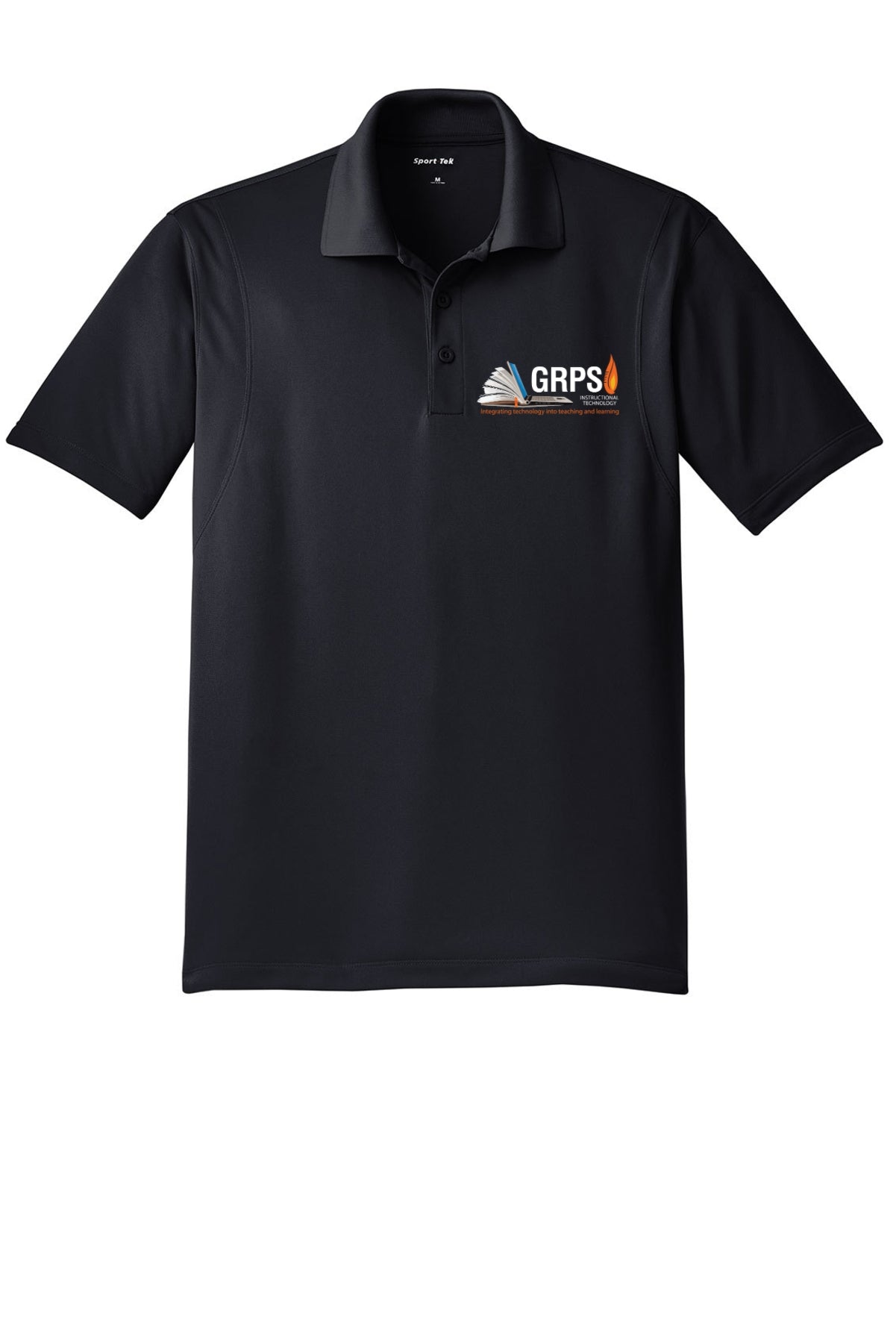 Instructional Technology Sport Wick Polo WHITE LOGO MENS AND WOMENS
