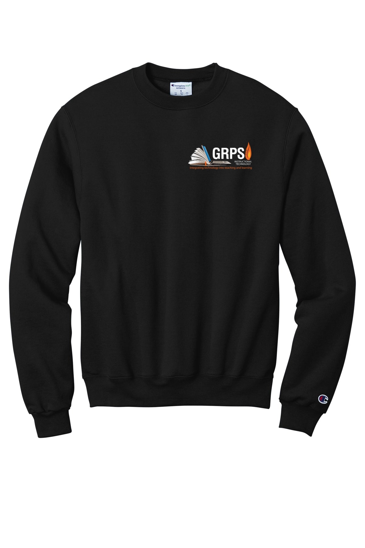 Instructional Technology Champion® Powerblend® Crewneck Sweatshirt White Logo