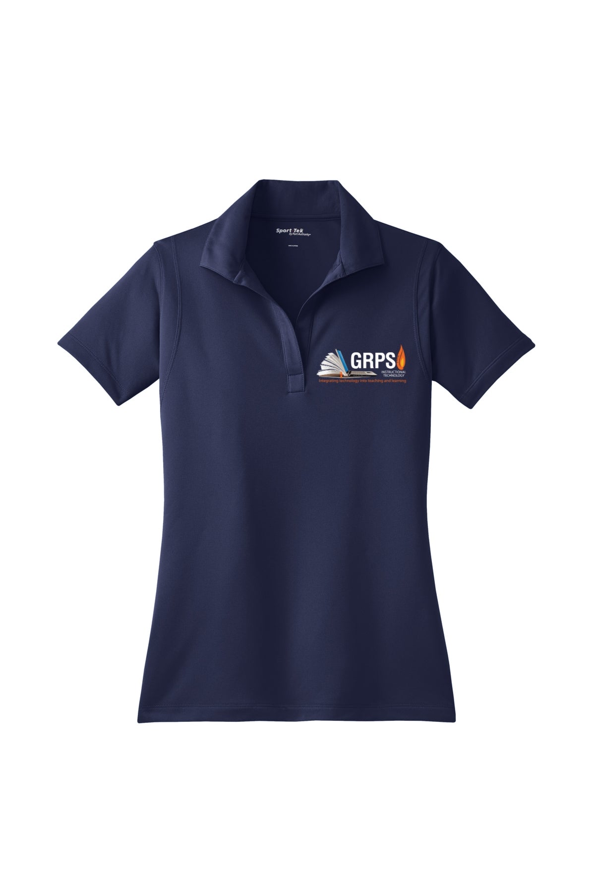 Instructional Technology Sport Wick Polo WHITE LOGO MENS AND WOMENS