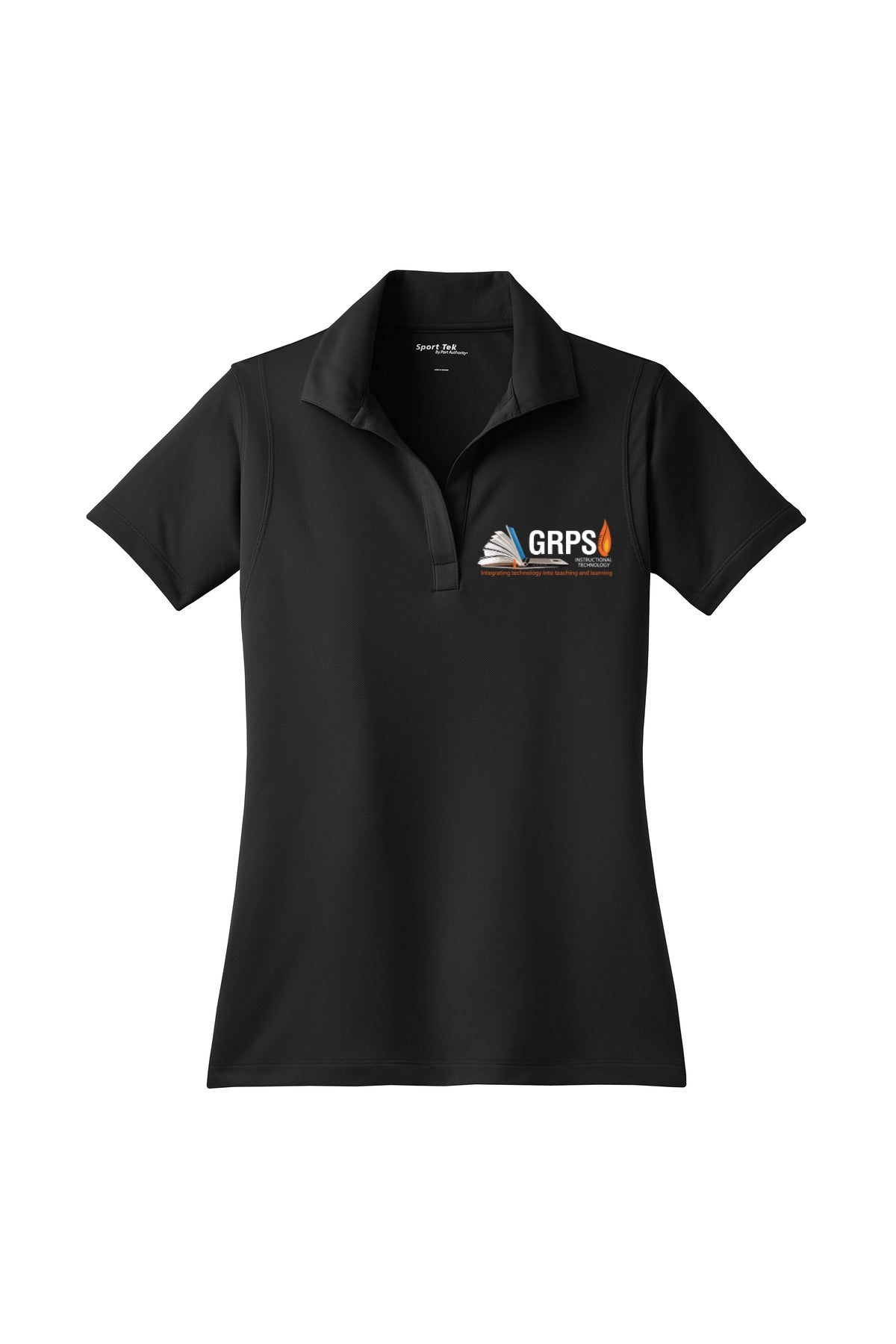 Instructional Technology Sport Wick Polo WHITE LOGO MENS AND WOMENS