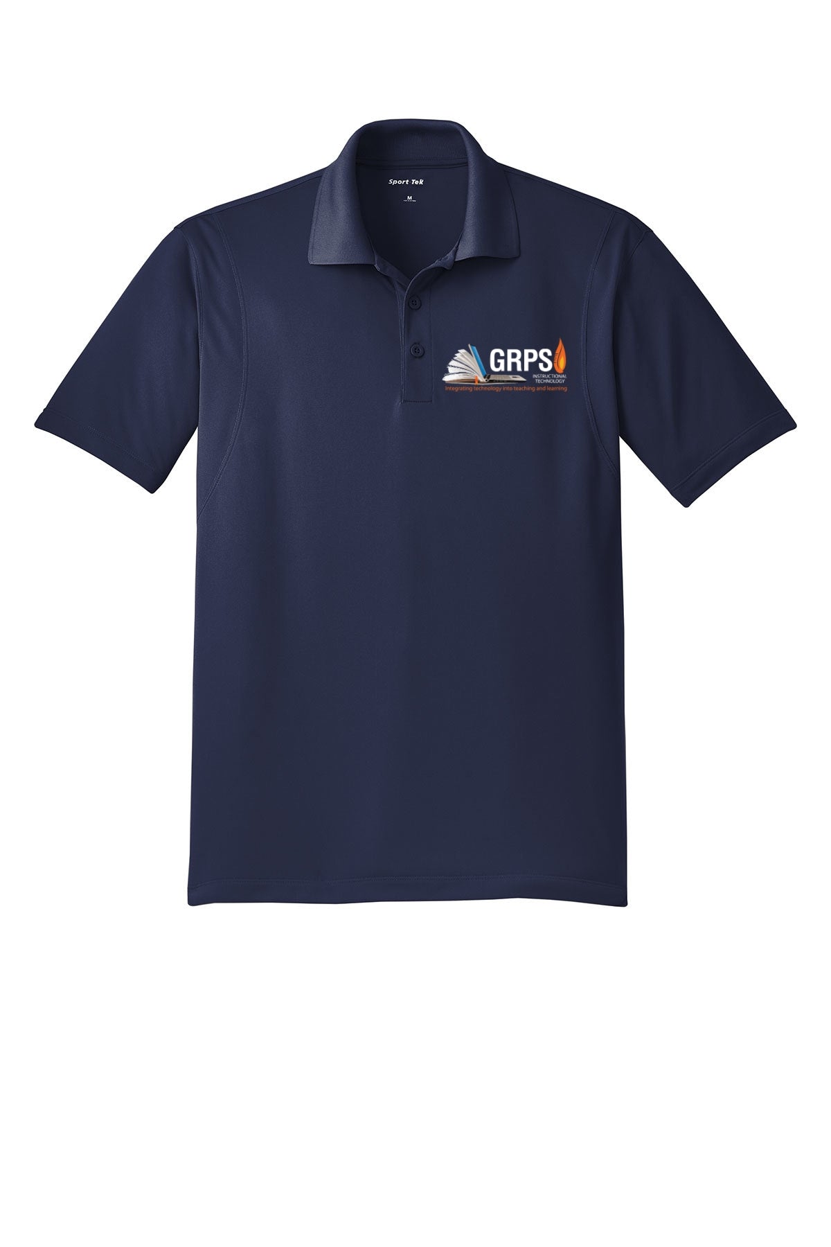 Instructional Technology Sport Wick Polo WHITE LOGO MENS AND WOMENS