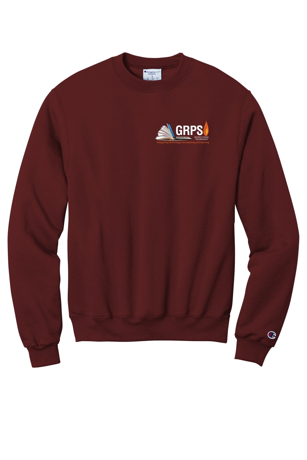 Instructional Technology Champion® Powerblend® Crewneck Sweatshirt White Logo