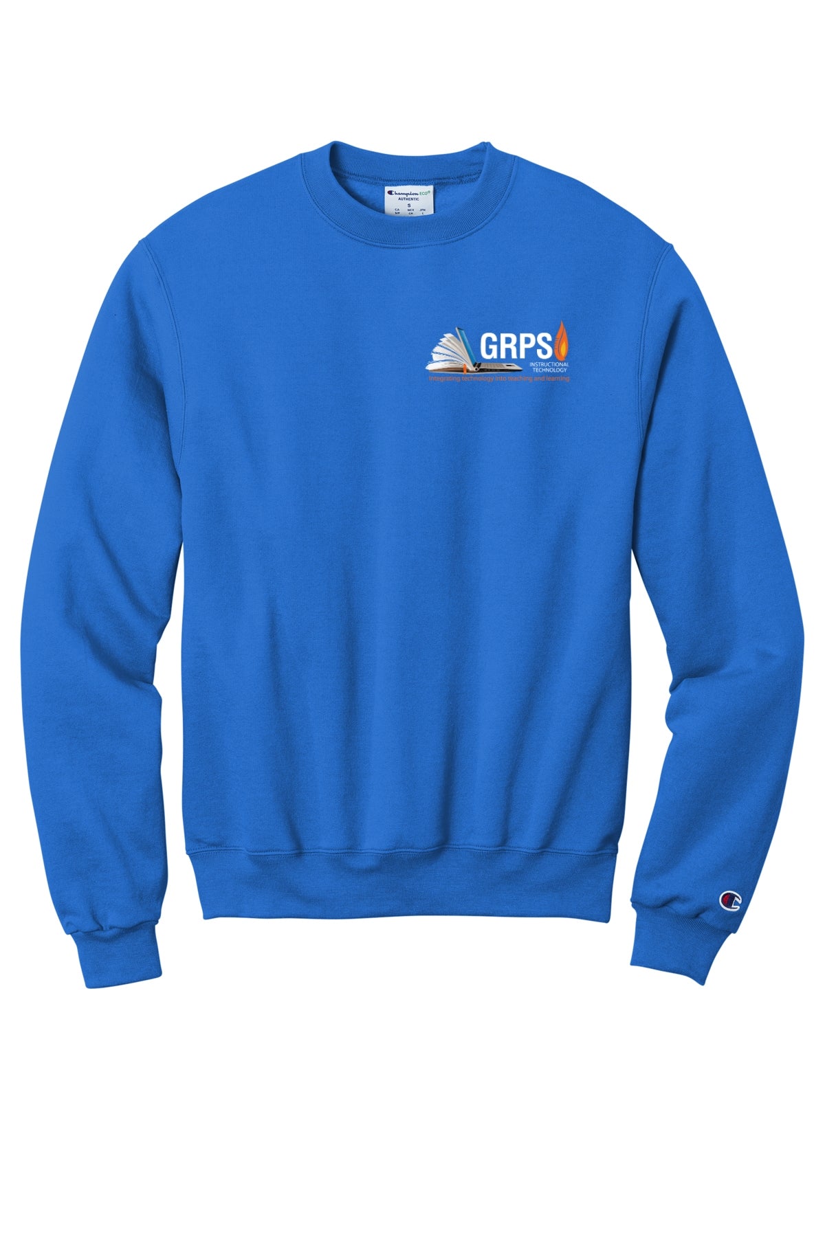 Instructional Technology Champion® Powerblend® Crewneck Sweatshirt White Logo