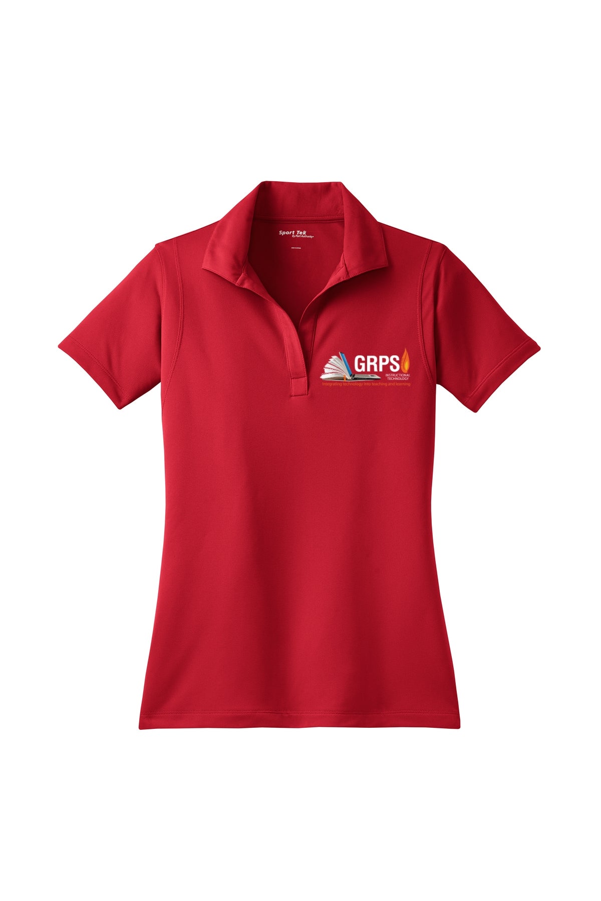 Instructional Technology Sport Wick Polo WHITE LOGO MENS AND WOMENS