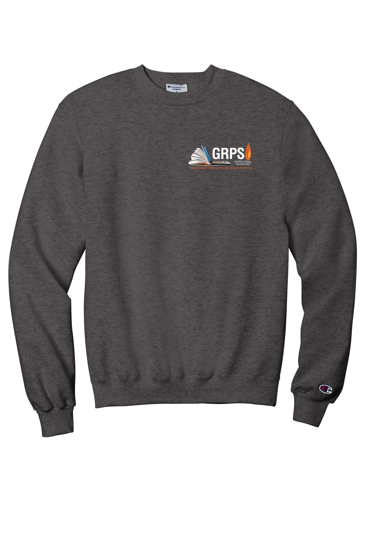 Instructional Technology Champion® Powerblend® Crewneck Sweatshirt White Logo